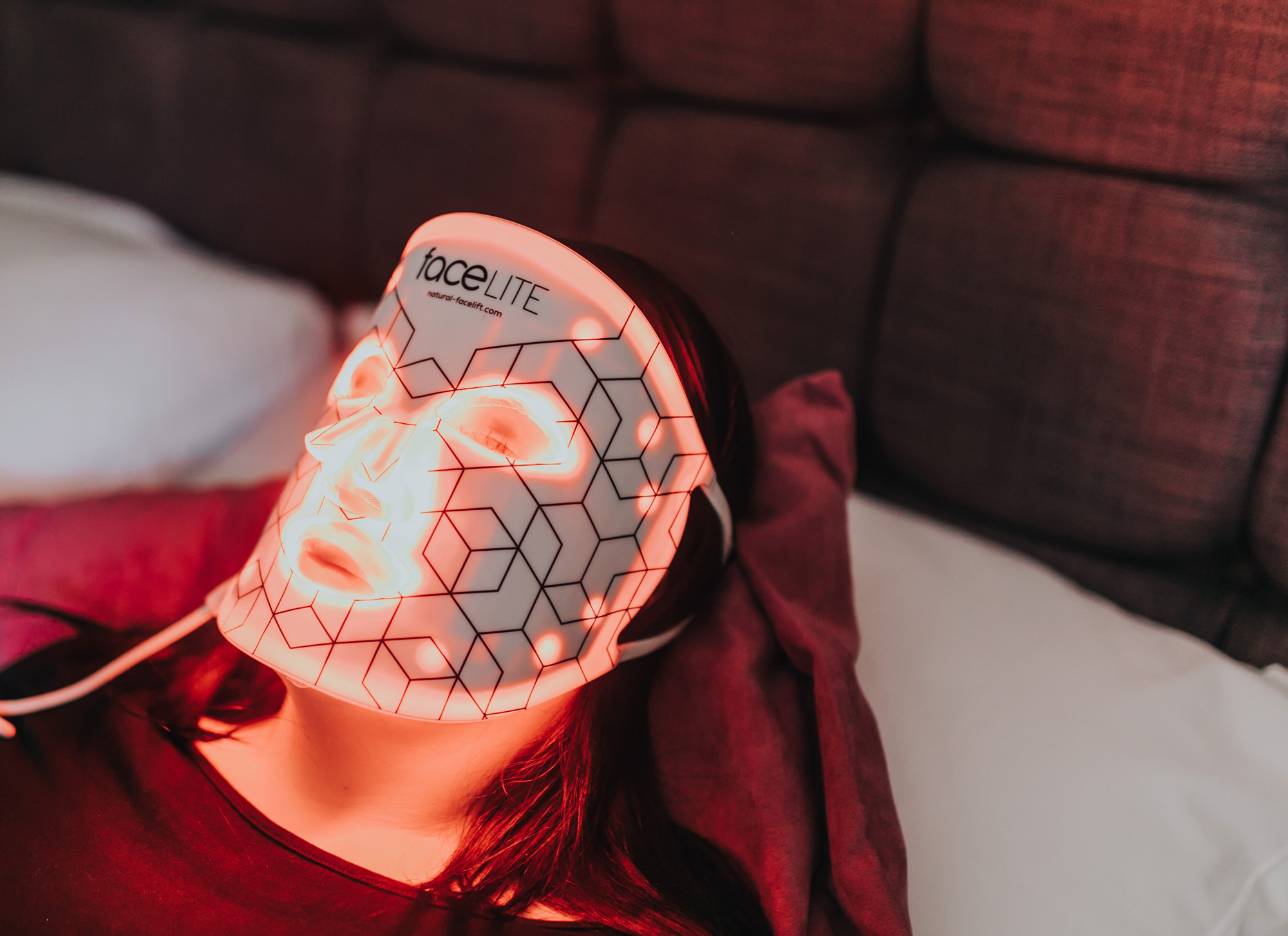 FaceLite LED Mask in use