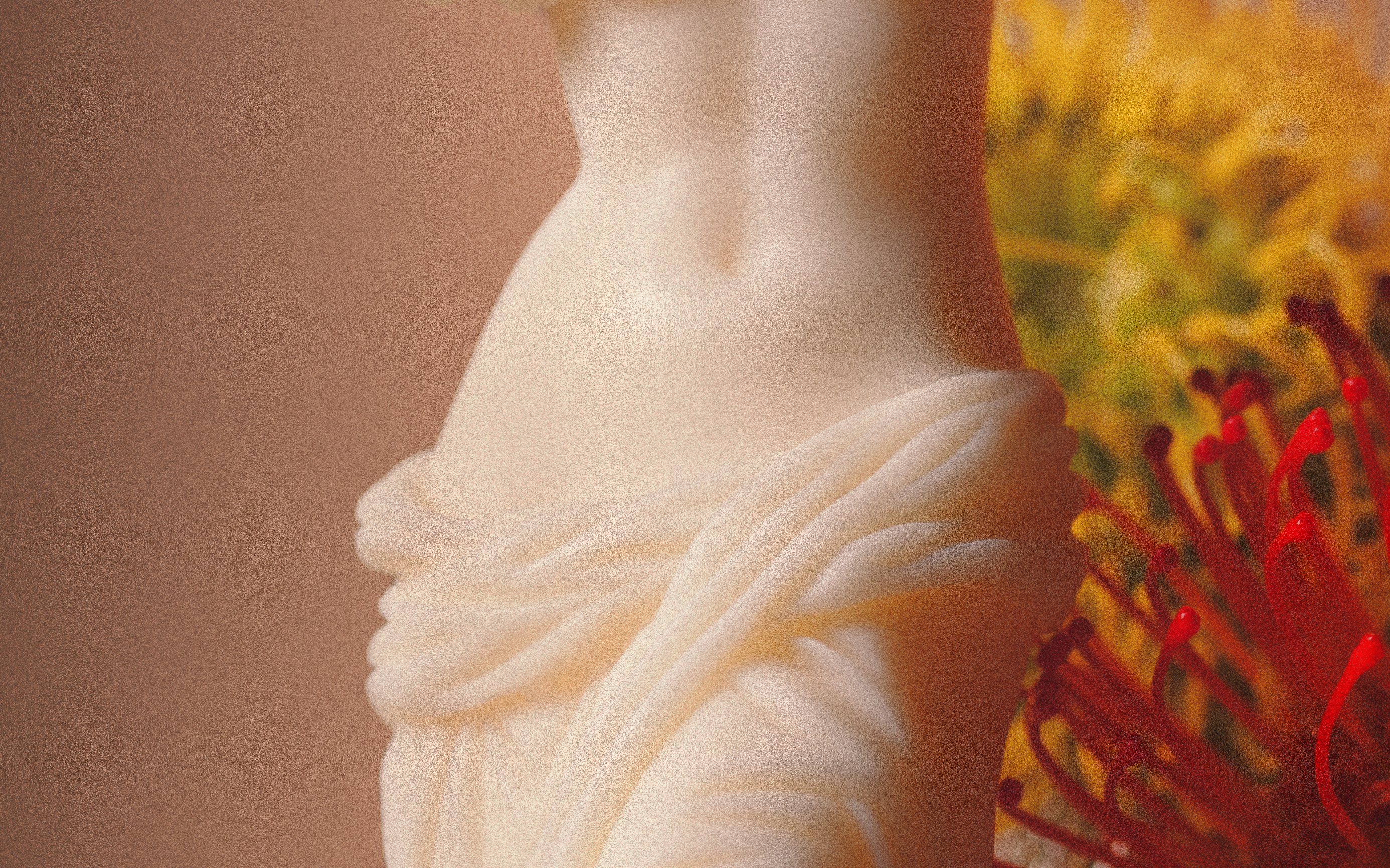 Midriff of marble figurine