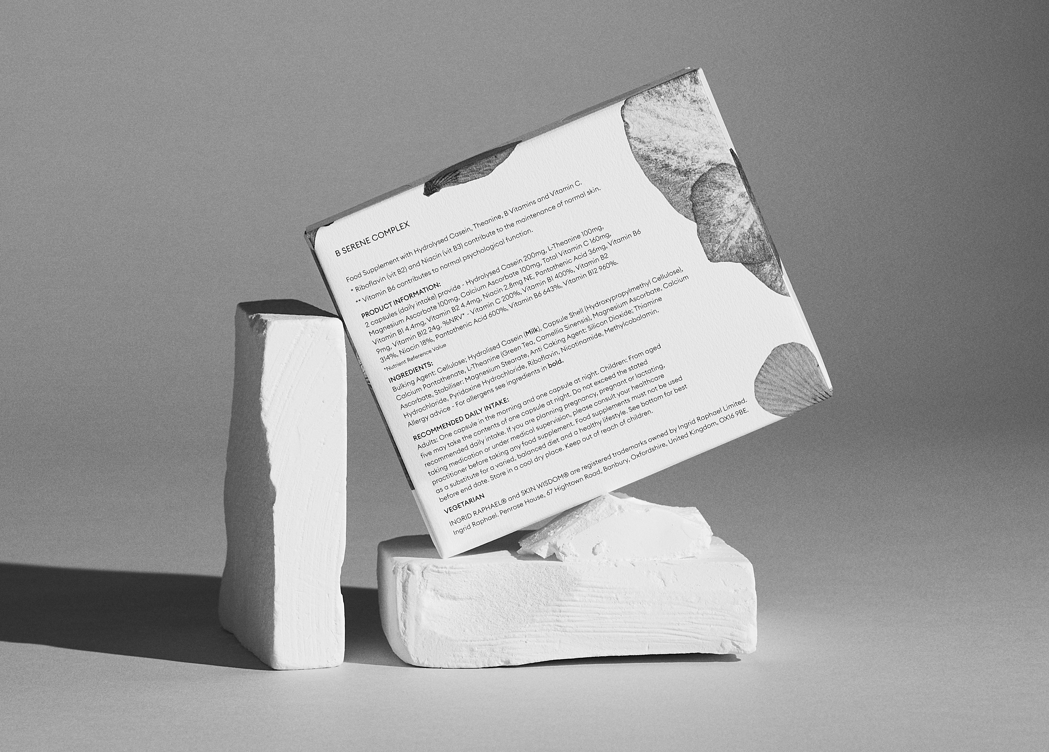 Package of SKIN WISDOM® B Serene Complex supplement to help manage stress and support sleep