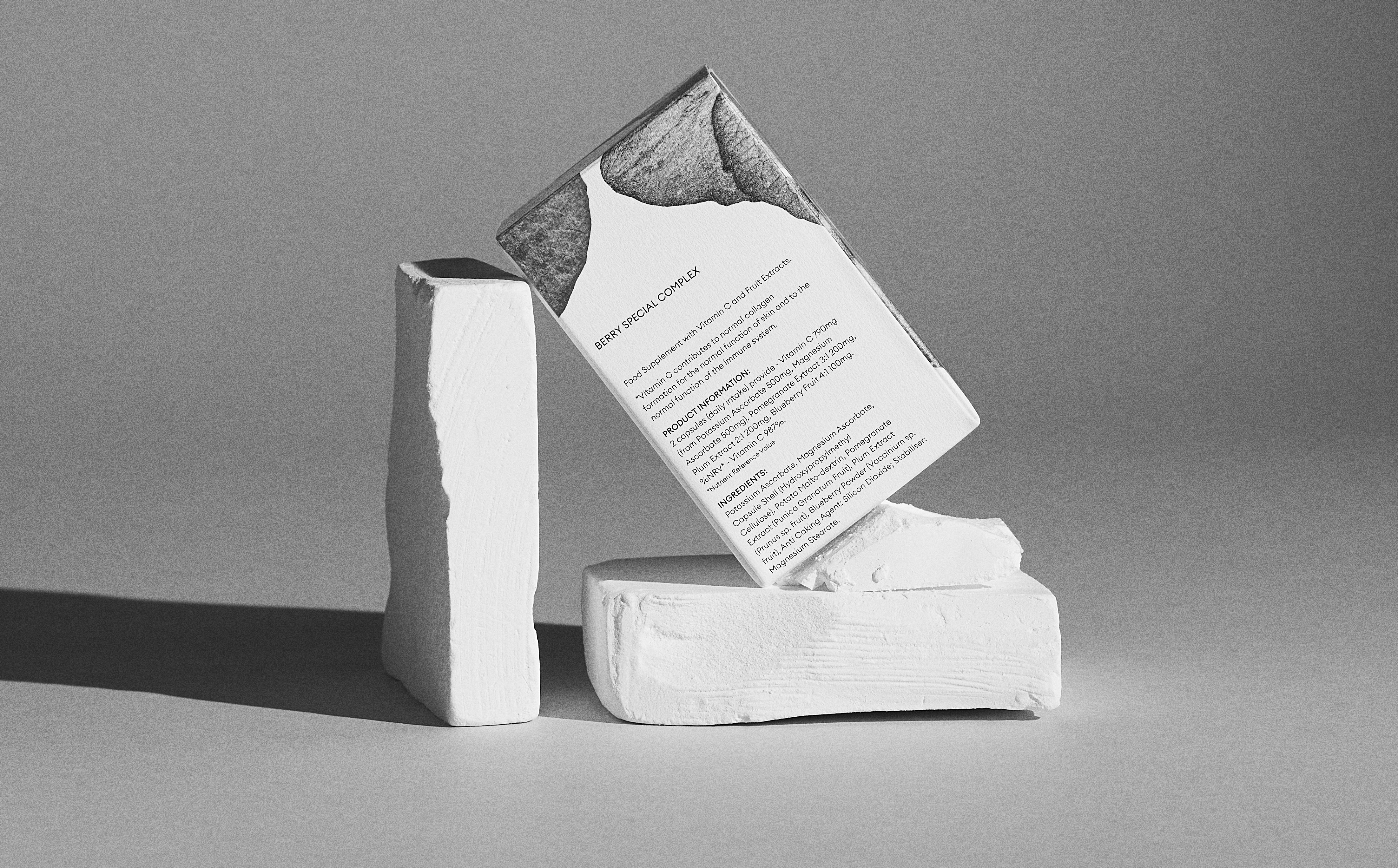 Back of box of SKIN WISDOM® BERRY SPECIAL COMPLEX antioxidant supplement with vitamin C for skin and immune health