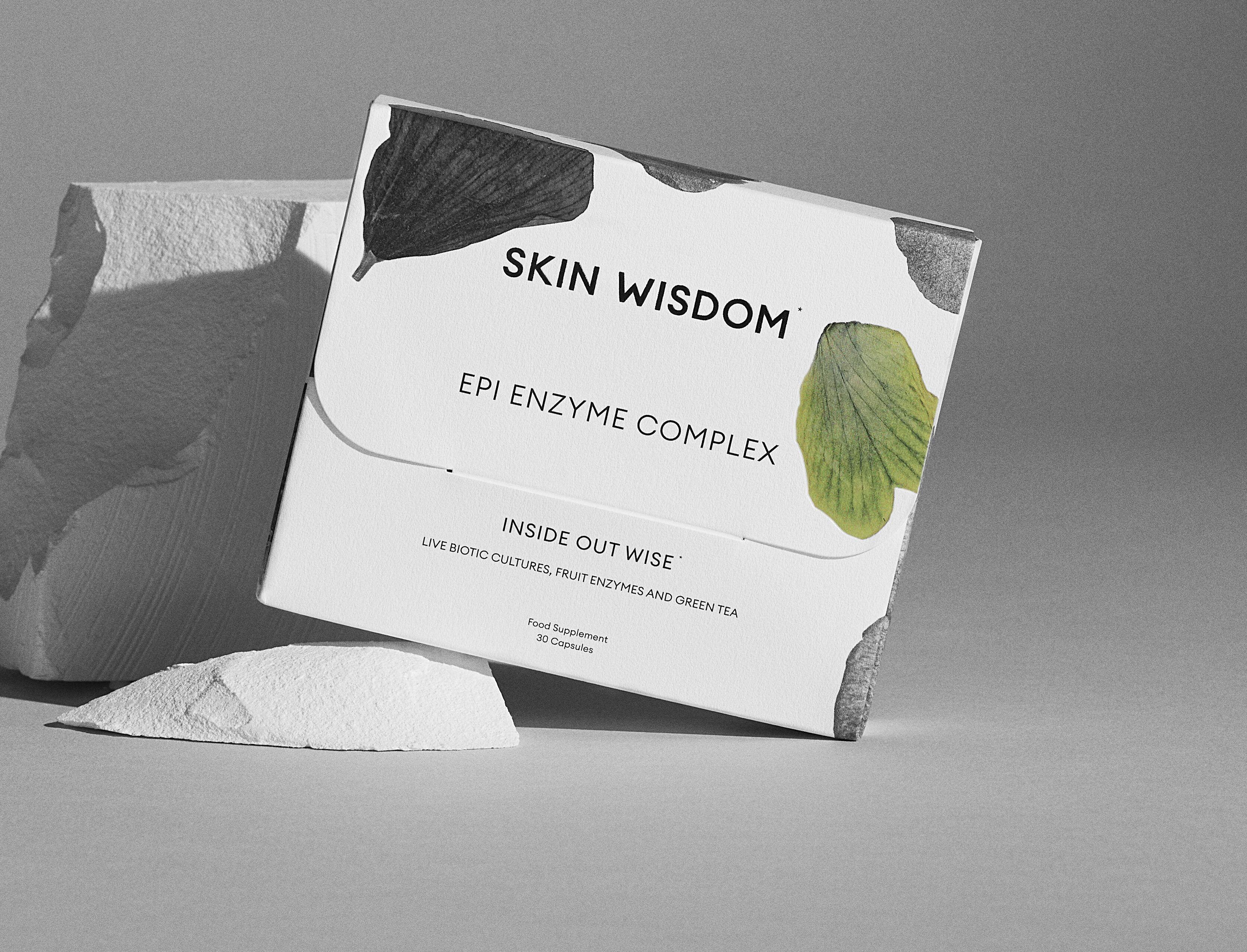 SKIN WISDOM® EPI ENZYME COMPLEX anti-inflammatory supplement supporting the digestion and skin